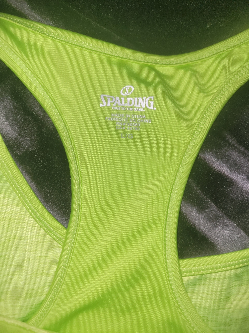 Spalding Bright Lime Racerback Athletic Top